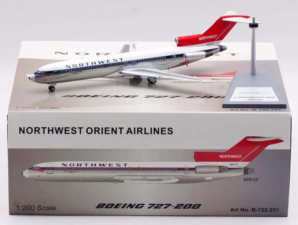 WB MODELS B727-251 NORTHWEST ORIENT AIRLINES (POLISHED) REG: N251US