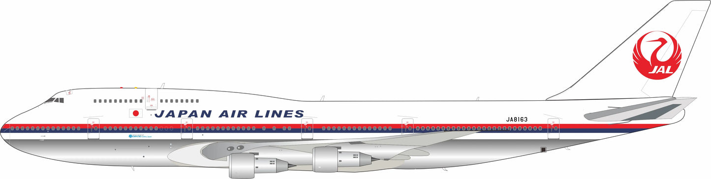 WB MODELS B747-346 JAPAN AIR LINES (JAL) (POLISHED) REG: JA8163