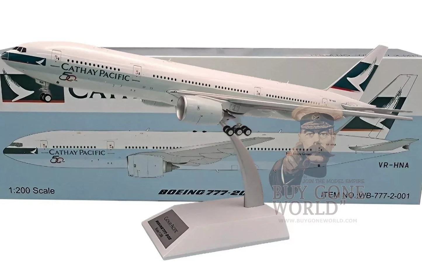 WB MODELS B777-267 CATHAY PACIFIC "50TH ANNIVERSARY" REG: VR-HNA