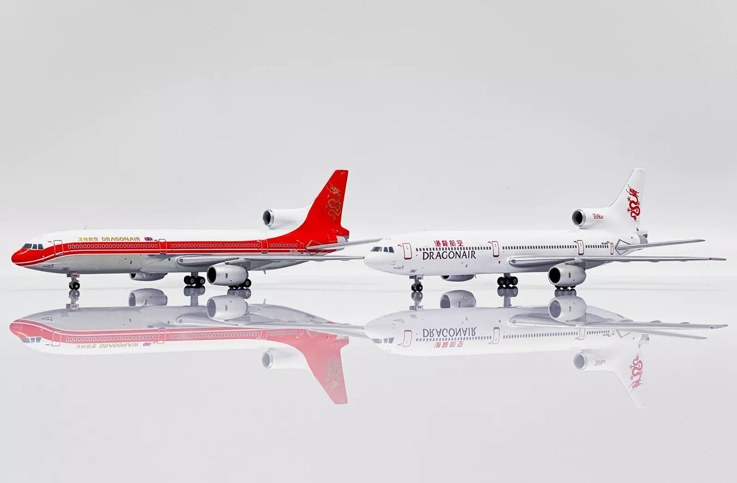 JC WINGS LOCKHEED L1011 TRISTAR DRAGONAIR 2 IN 1 BOX SET REG: VR-HOD, VR-HOK