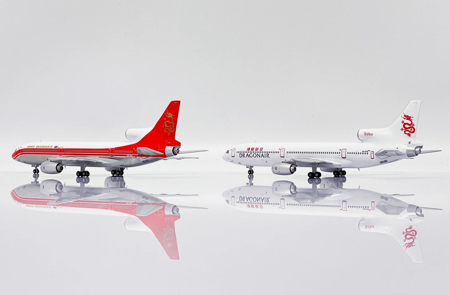 JC WINGS LOCKHEED L1011 TRISTAR DRAGONAIR 2 IN 1 BOX SET REG: VR-HOD, VR-HOK