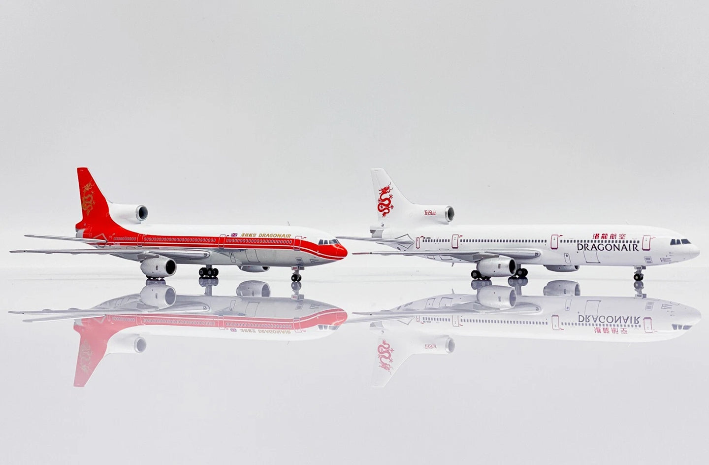 JC WINGS LOCKHEED L1011 TRISTAR DRAGONAIR 2 IN 1 BOX SET REG: VR-HOD, VR-HOK