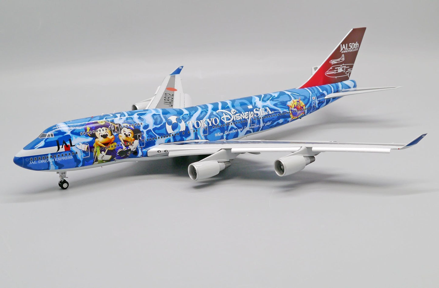 JCWINGS B747-400 JAL TOKYO DISNEY SEA LIVERY FLAP DOWN REG: JA8912