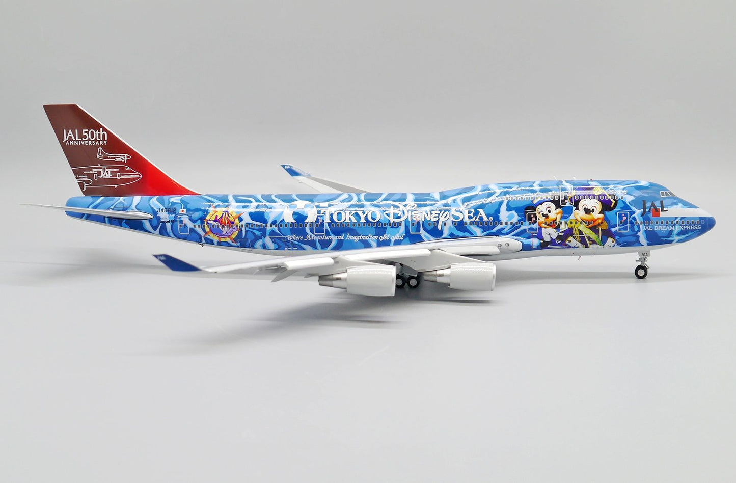 JCWINGS B747-400 JAL TOKYO DISNEY SEA LIVERY FLAP DOWN REG: JA8912