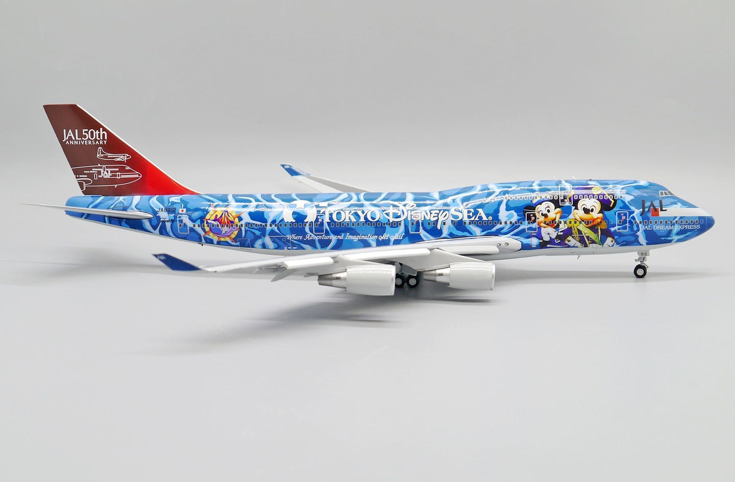 JCWINGS B747-400 JAL TOKYO DISNEY SEA LIVERY FLAP DOWN REG: JA8912