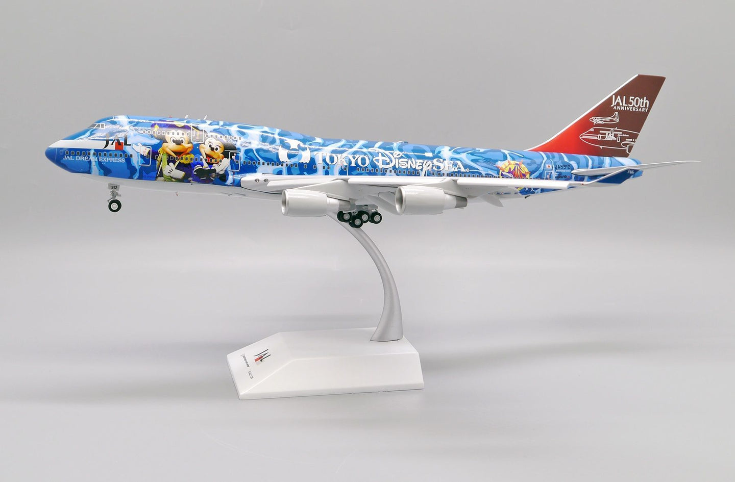 JCWINGS B747-400 JAL TOKYO DISNEY SEA LIVERY FLAP DOWN REG: JA8912