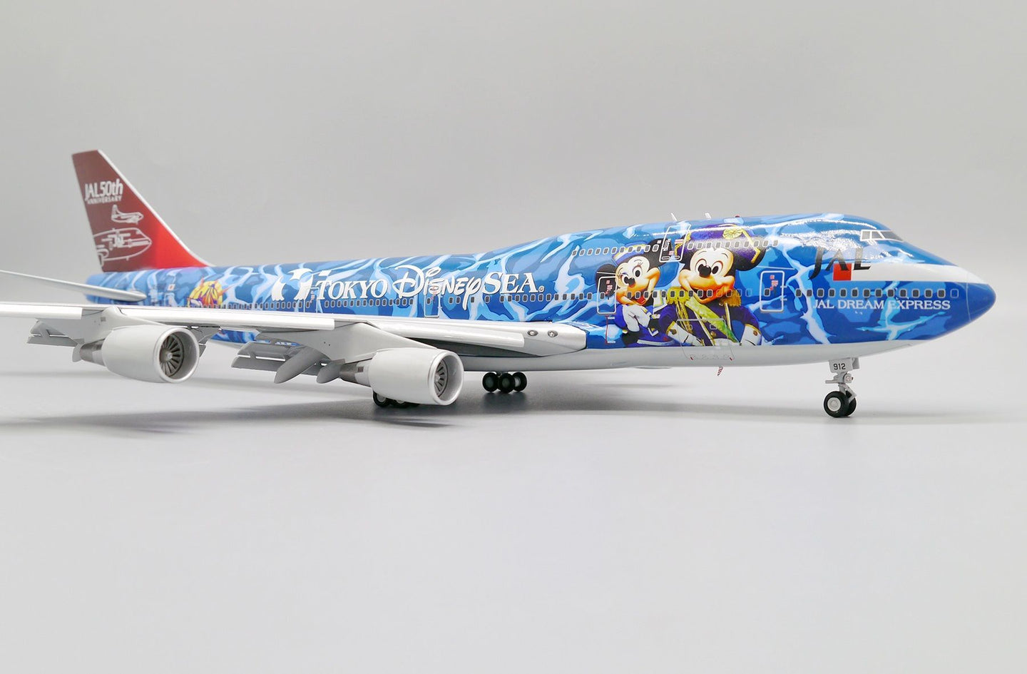 JCWINGS B747-400 JAL TOKYO DISNEY SEA LIVERY FLAP DOWN REG: JA8912