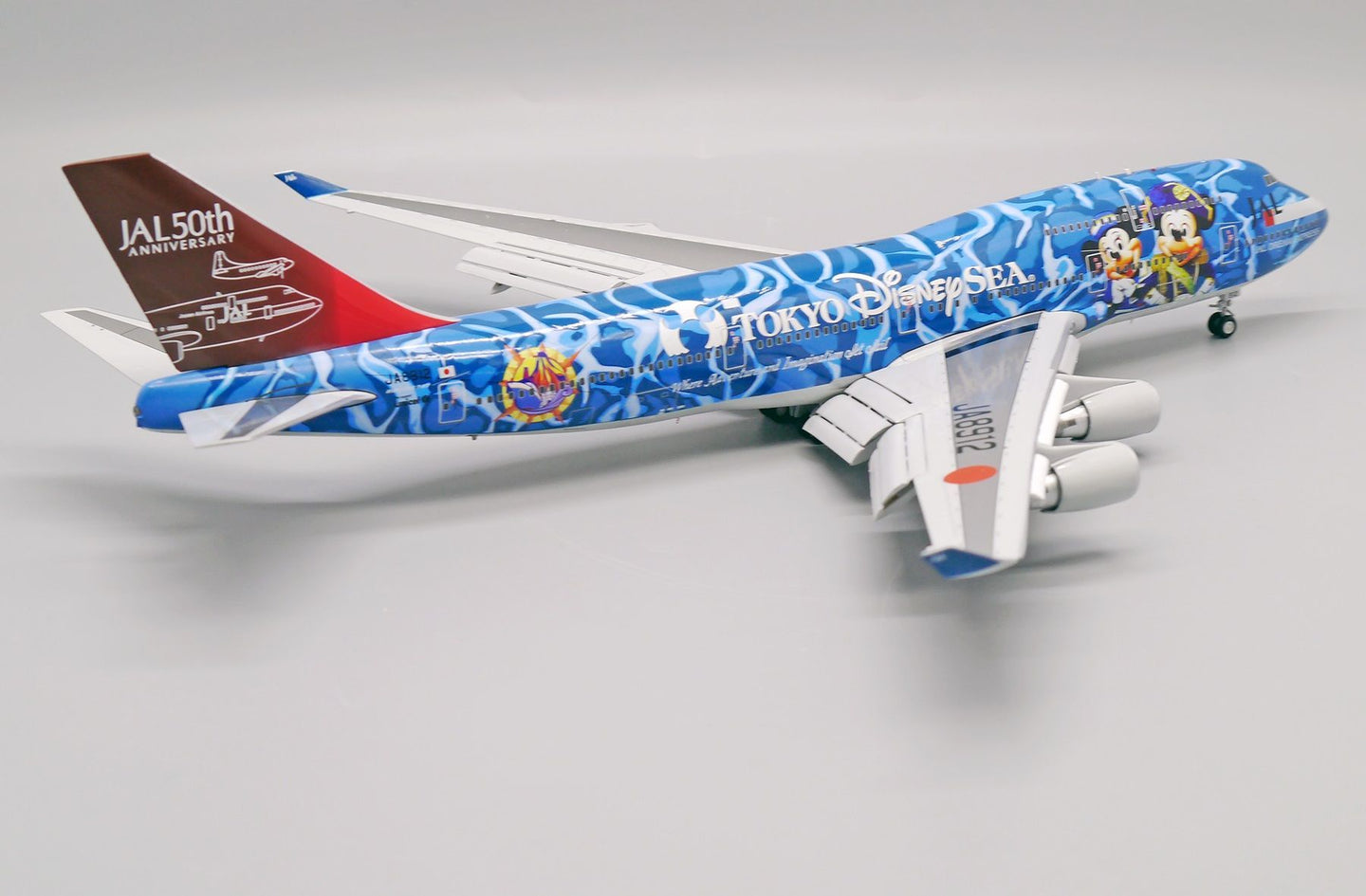 JCWINGS B747-400 JAL TOKYO DISNEY SEA LIVERY FLAP DOWN REG: JA8912