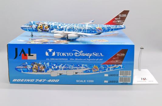JCWINGS B747-400 JAL TOKYO DISNEY SEA LIVERY FLAP DOWN REG: JA8912