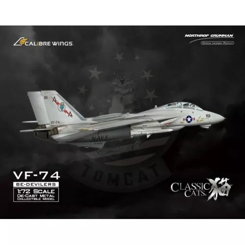 CALIBRE WINGS F-14A TOMCAT VF-74 BE-DEVILERS BUNO 162707 (PANEL WASHED VERSION)