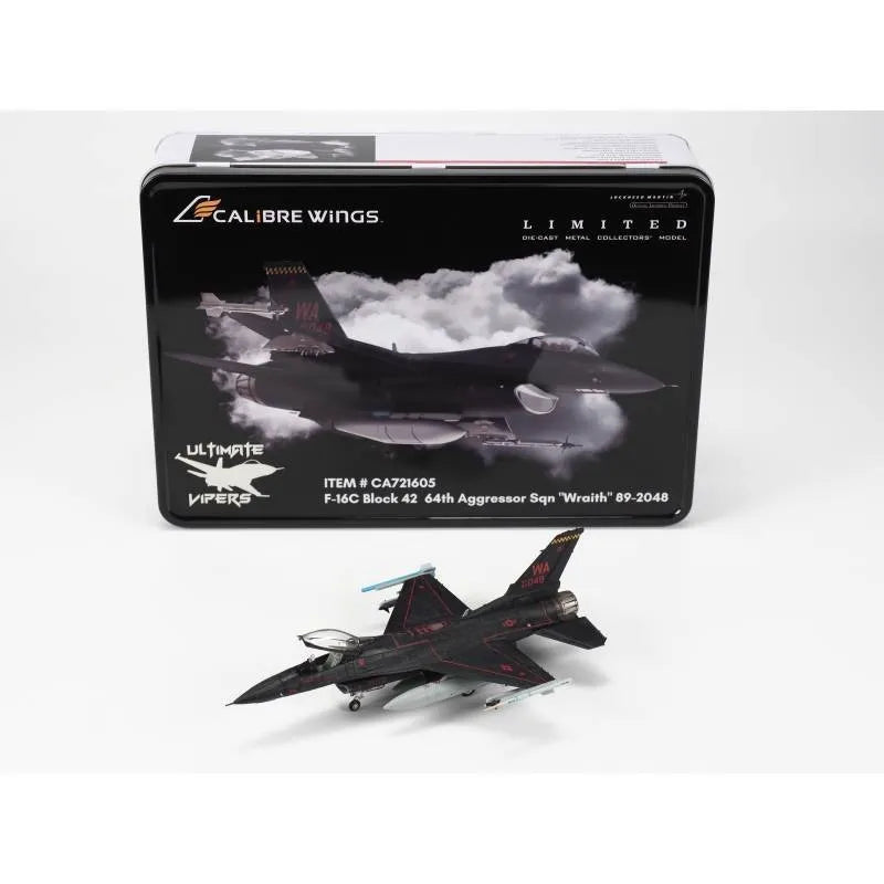 CALIBRE WINGS F-16C BLOCK 42 64TH AGGRESSOR SQN WRAITH 89-2048 LTD 700 PCS WITH COLLECTORS TIN