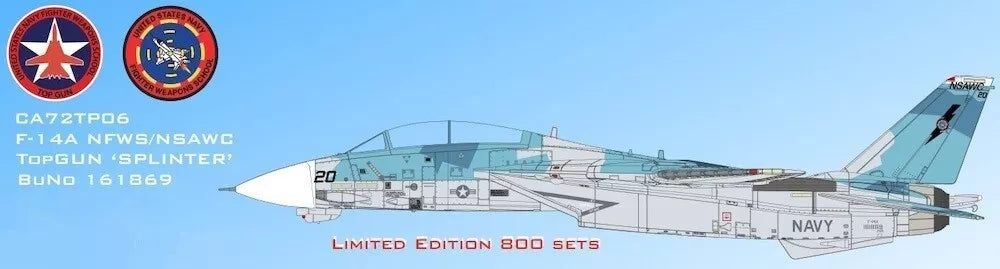 CALIBRE WINGS F-14A TOPGUN SPLINTER BUNO 161869