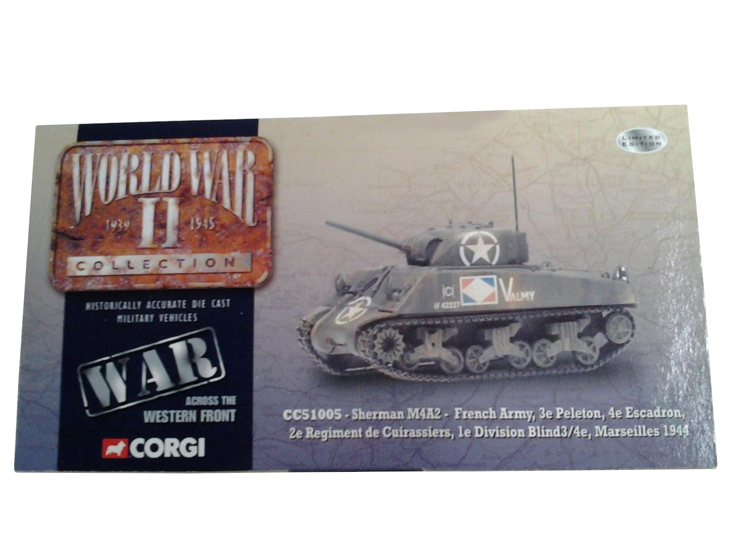 CORGI M4A2 SHERMAN FRENCH ARMY MARSEILLES 1944