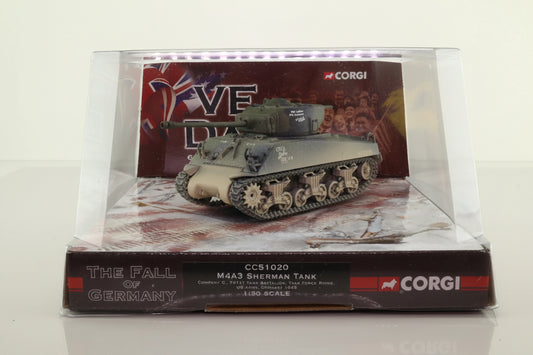 CORGI M4A3 SHERMAN TANK COMPANY 'C' 761ST TANK BATTALION TASK FORCE RHINE US ARMY GERMANY 1945