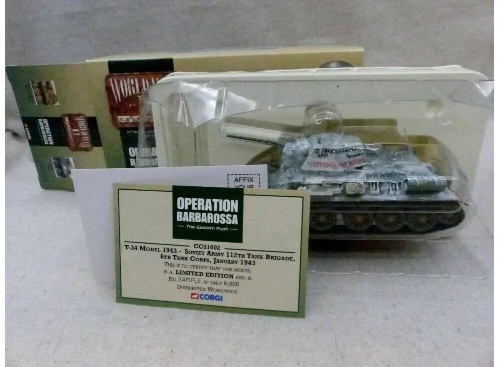 CORGI T-34 MODEL SOVIET ARMY 112TH TANK BRIGADE 1943