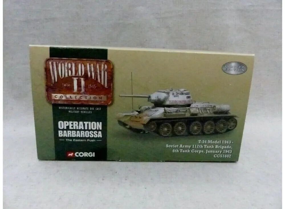 CORGI T-34 MODEL SOVIET ARMY 112TH TANK BRIGADE 1943