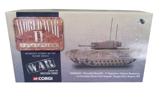 CORGI CHURCHILL MKIII -1ST CANADIAN ARMY TANK BRIGADE 1942