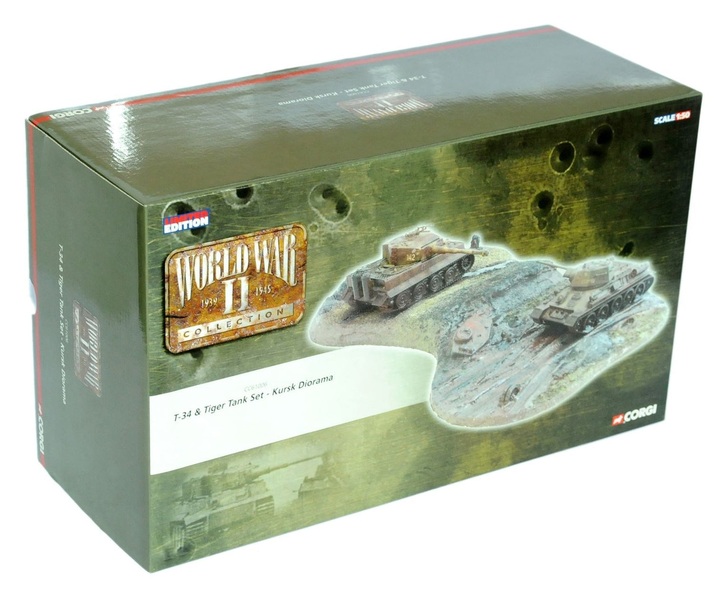CORGI 2 PIECE T-34 AND TIGER TANK DIORAMA USSR 1943