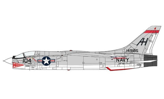 CENTURY WINGS F-8E CRUSADER VF-111 SUNDOWNERS BUNO 149185 NH104 USS ORISKANY 1966 (NORMAL CONFIGURATION)