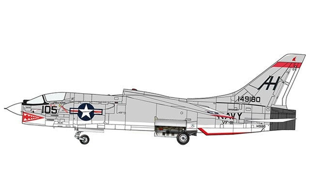 CENTURY WINGS F-8E CRUSADER, VF-111 SUNDOWNERS BUNO 149180 NH105 USS ORISKANY 1966 (LAUNCH CONFIGURATION)