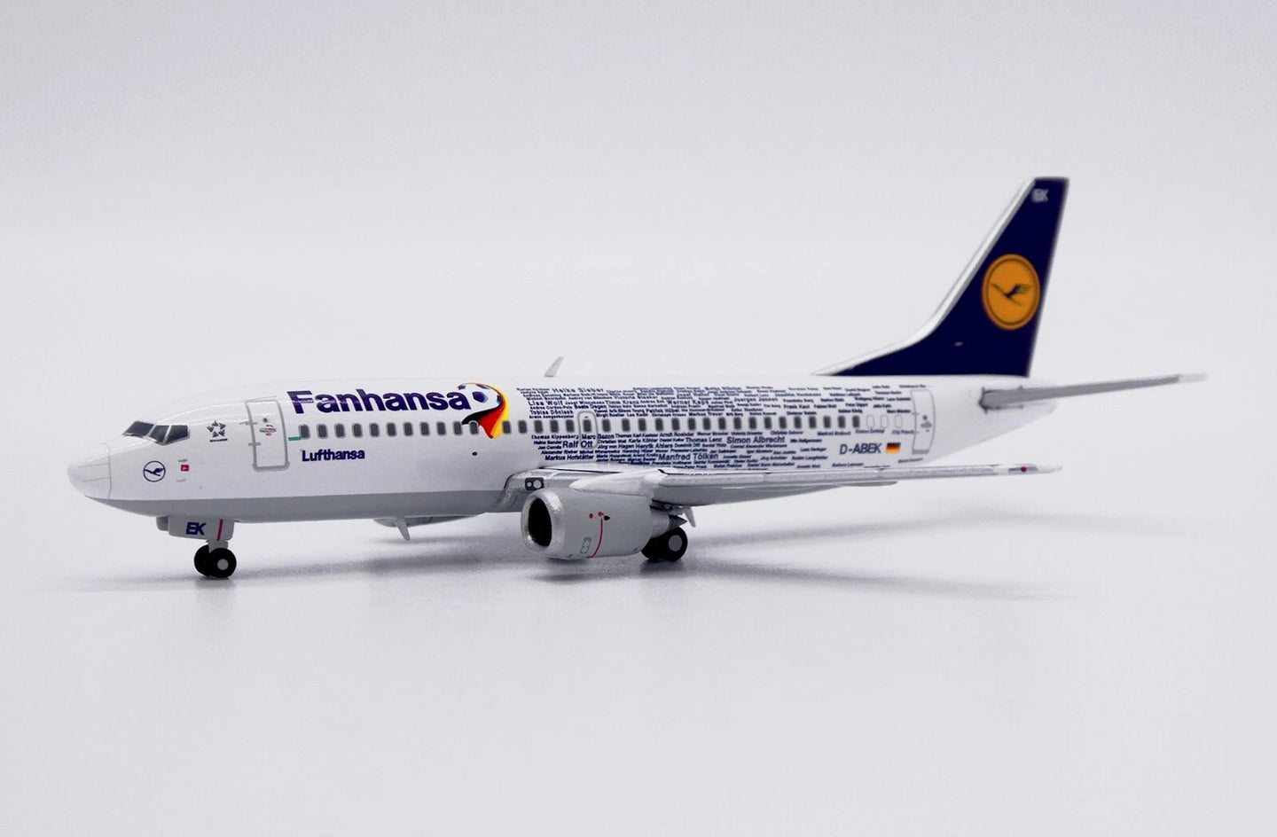 JC WINGS B737-300 LUFTHANSA "FANHANSA" REG: D-ABEK