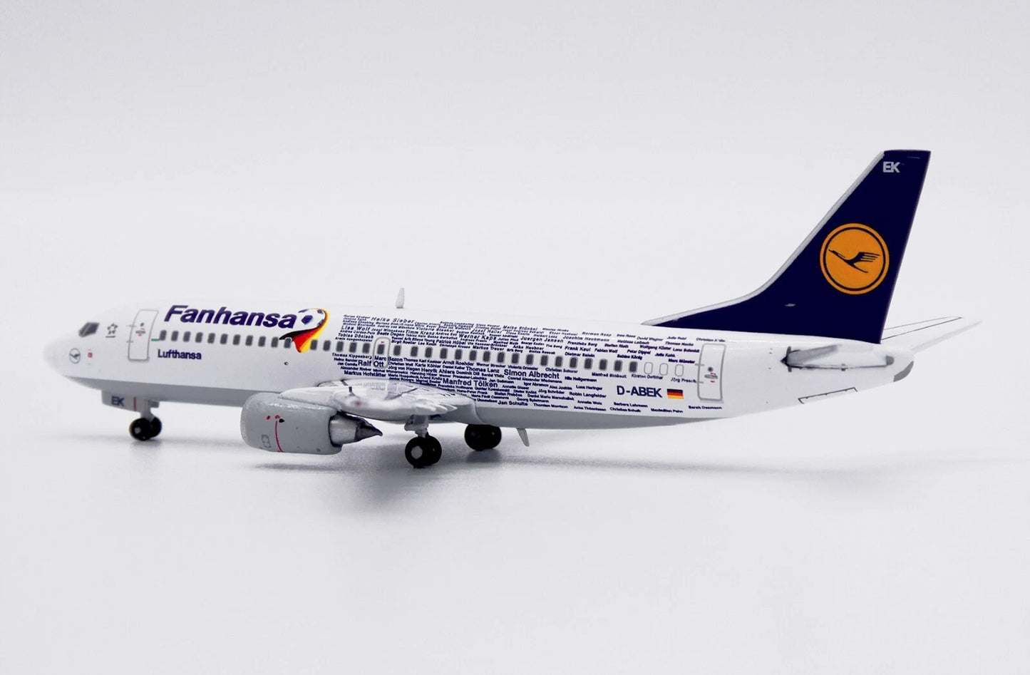 JC WINGS B737-300 LUFTHANSA "FANHANSA" REG: D-ABEK