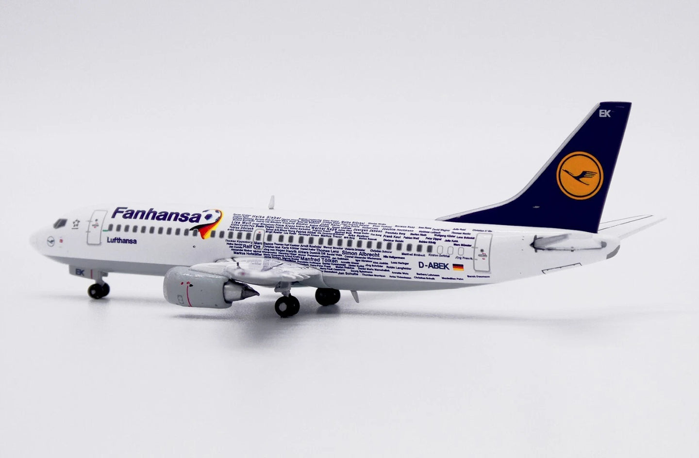 JC WINGS B737-300 LUFTHANSA "FANHANSA" REG: D-ABEK