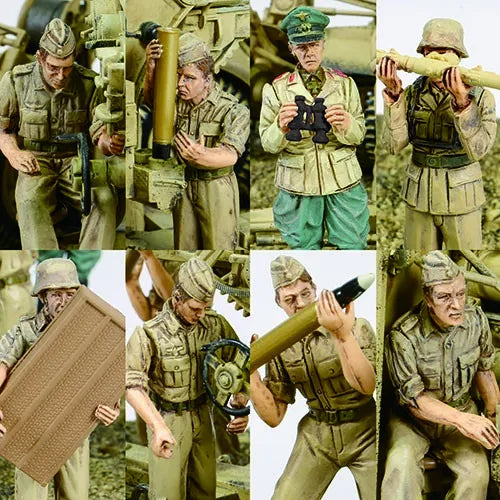 FORCES OF VALOR KRUPP FLAK 36 W ROHR 18 GUN & 8 FIGURES 1942