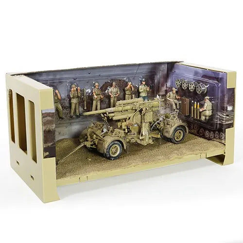 FORCES OF VALOR KRUPP FLAK 36 W ROHR 18 GUN & 8 FIGURES 1942