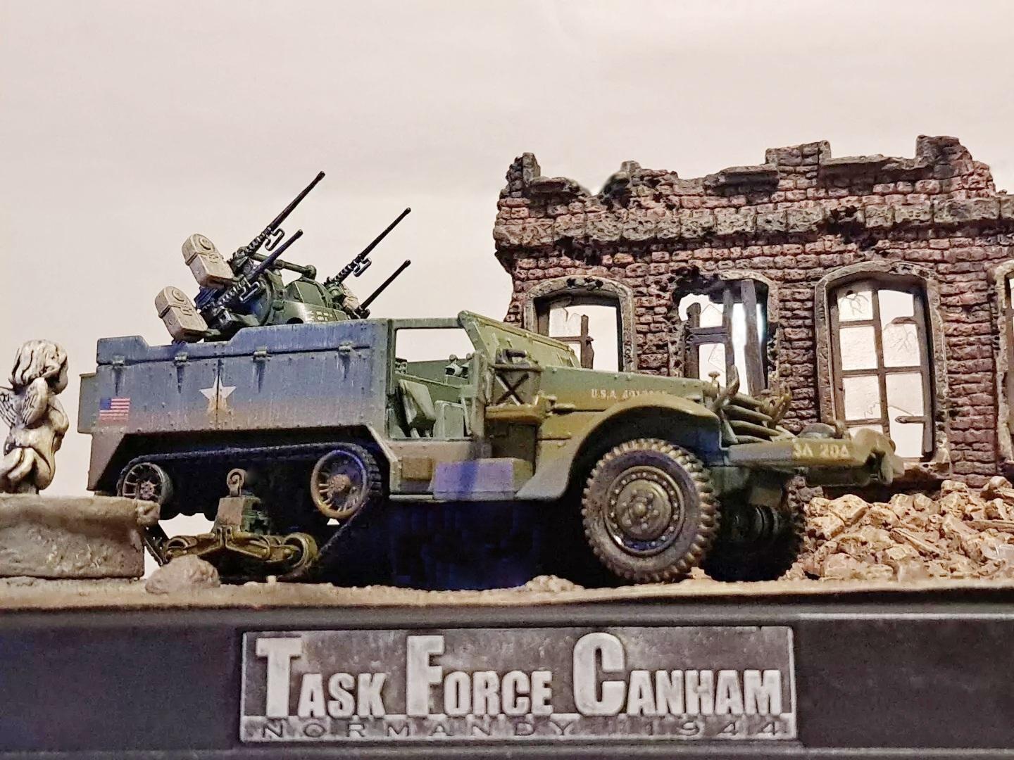 FORCES OF VALOR WWII U.S. M16 MGMC HALF-TRACK NORMANDY 1944 (WITH 5 FIGURES)