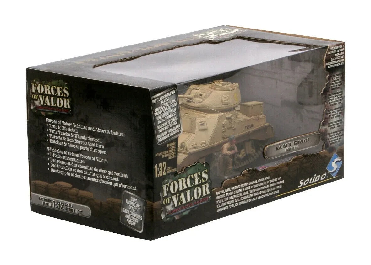 FORCES OF VALOR M3 GRANT TANK US ARMY EL ALAMEIN EGYPT 1942 (WITH ONE FIGURE)