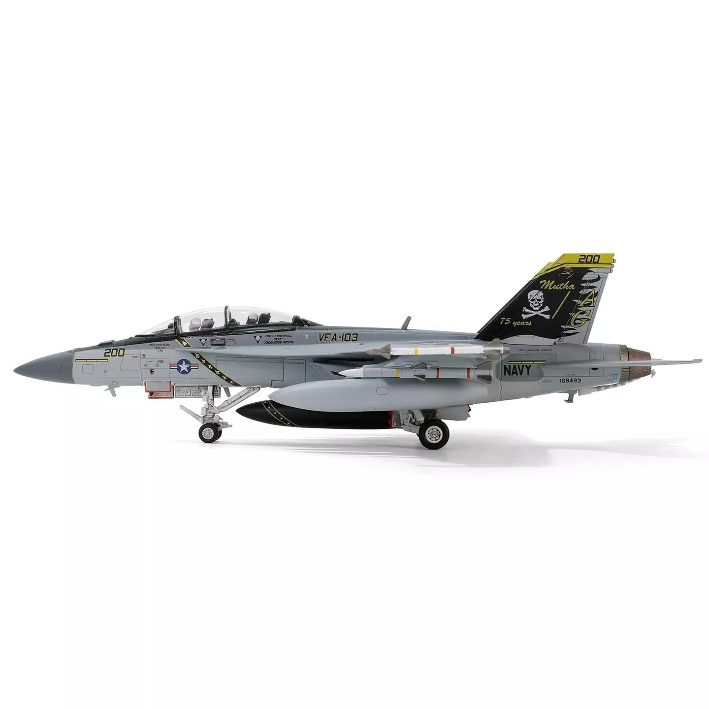 FORCES OF VALOR F/A 18F SUPER HORNET VFA103 JOLLY ROGERS "USS ABRAHAM LINCOLN 2018 75TH ANNIVERSARY"