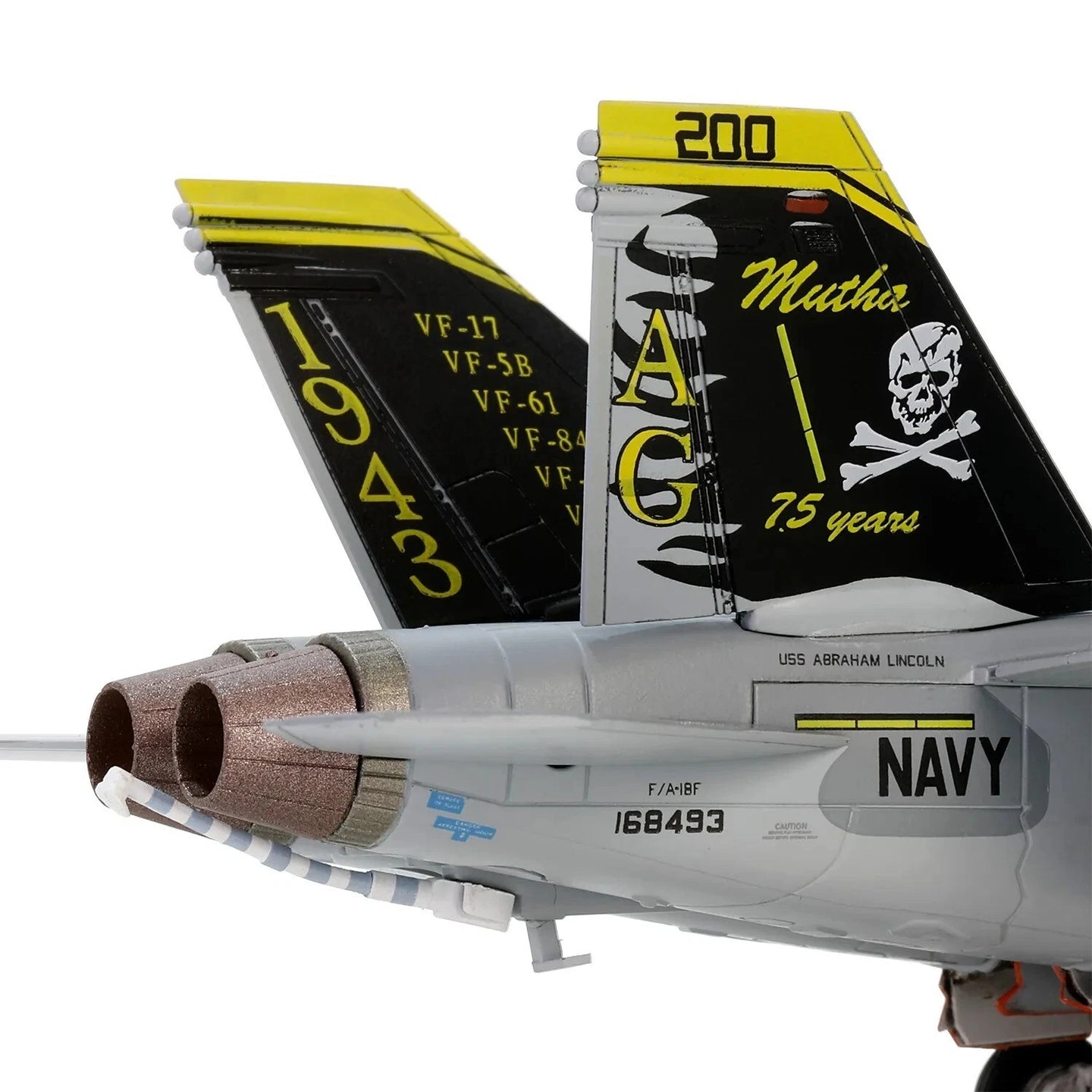 FORCES OF VALOR F/A 18F SUPER HORNET VFA103 JOLLY ROGERS "USS ABRAHAM LINCOLN 2018 75TH ANNIVERSARY"