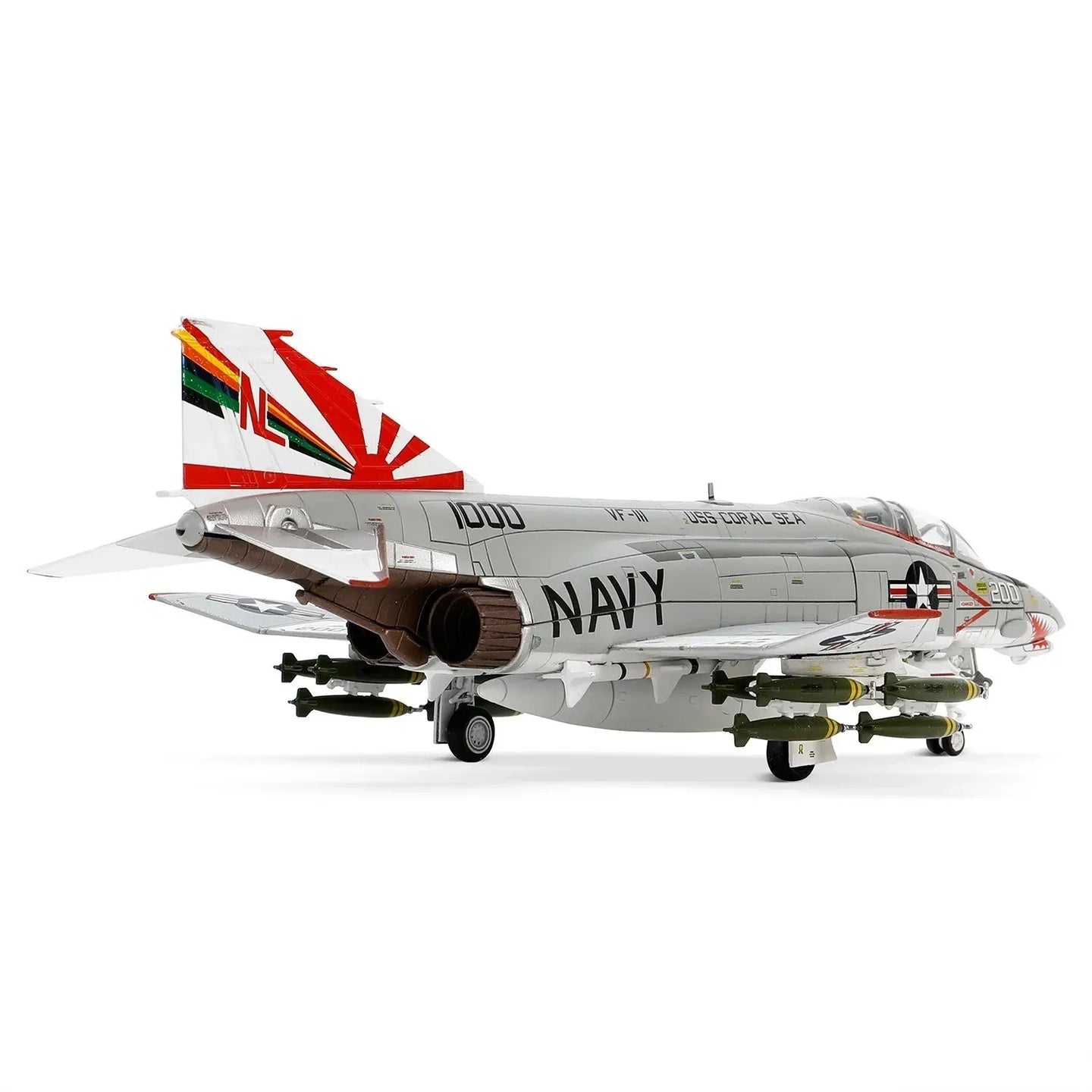 FORCES OF VALOR F-4B PHANTOM II US NAVY VF-111 "SUNDOWNERS" USS CORAL SEA 1970