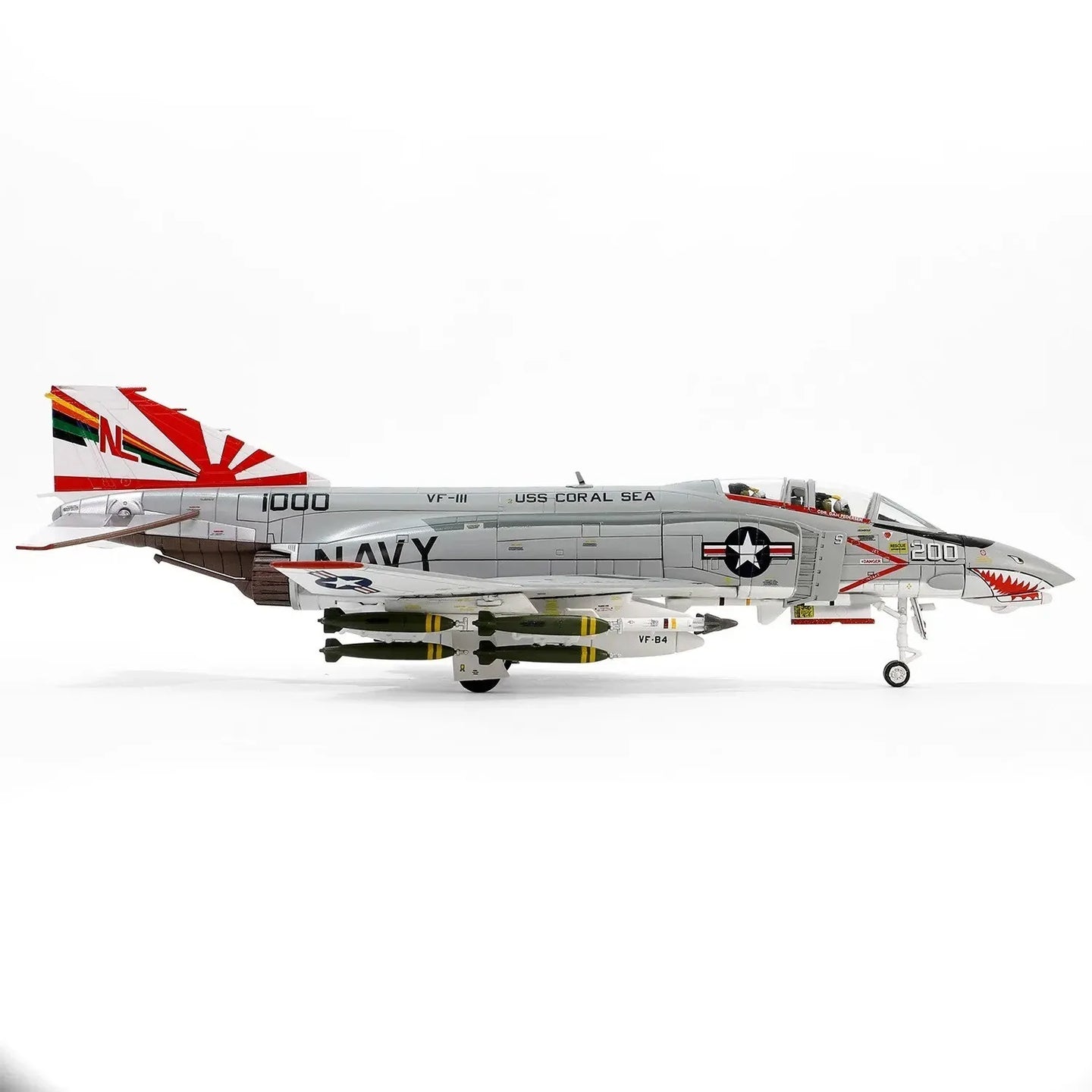 FORCES OF VALOR F-4B PHANTOM II US NAVY VF-111 "SUNDOWNERS" USS CORAL SEA 1970
