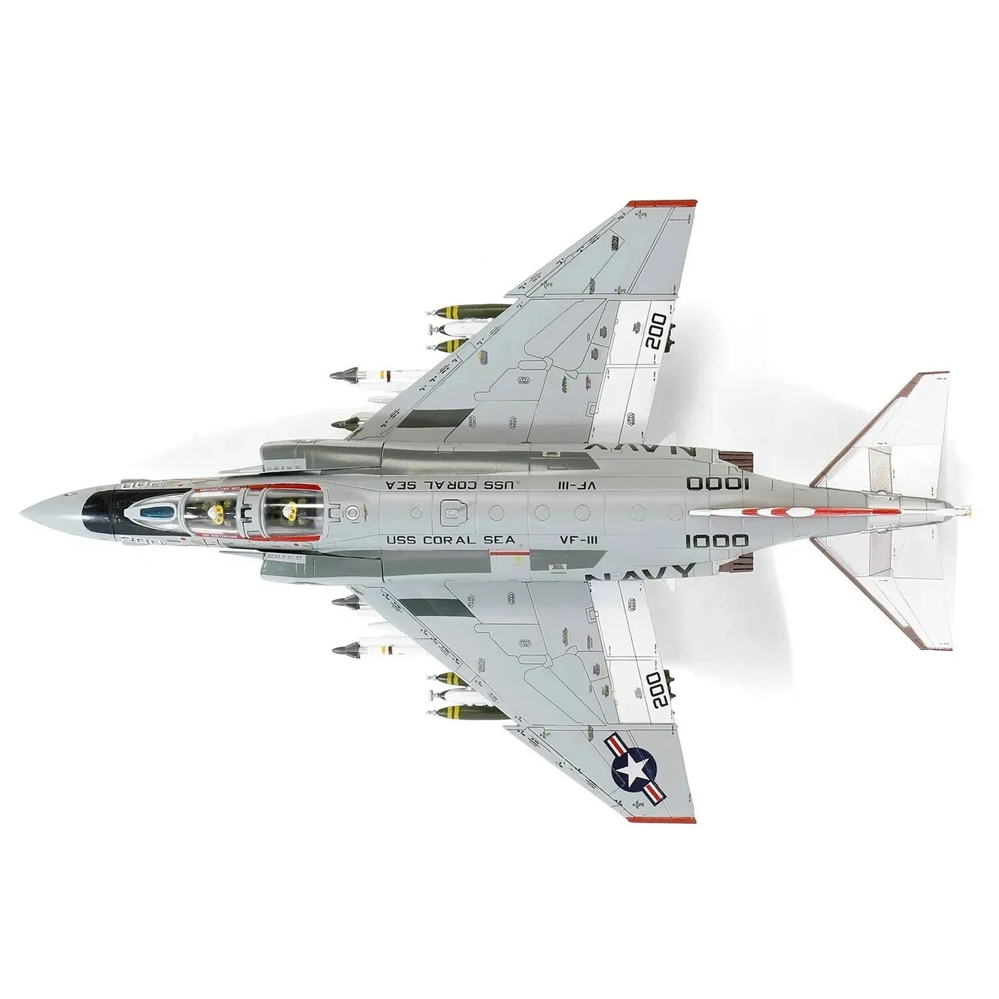 FORCES OF VALOR F-4B PHANTOM II US NAVY VF-111 "SUNDOWNERS" USS CORAL SEA 1970