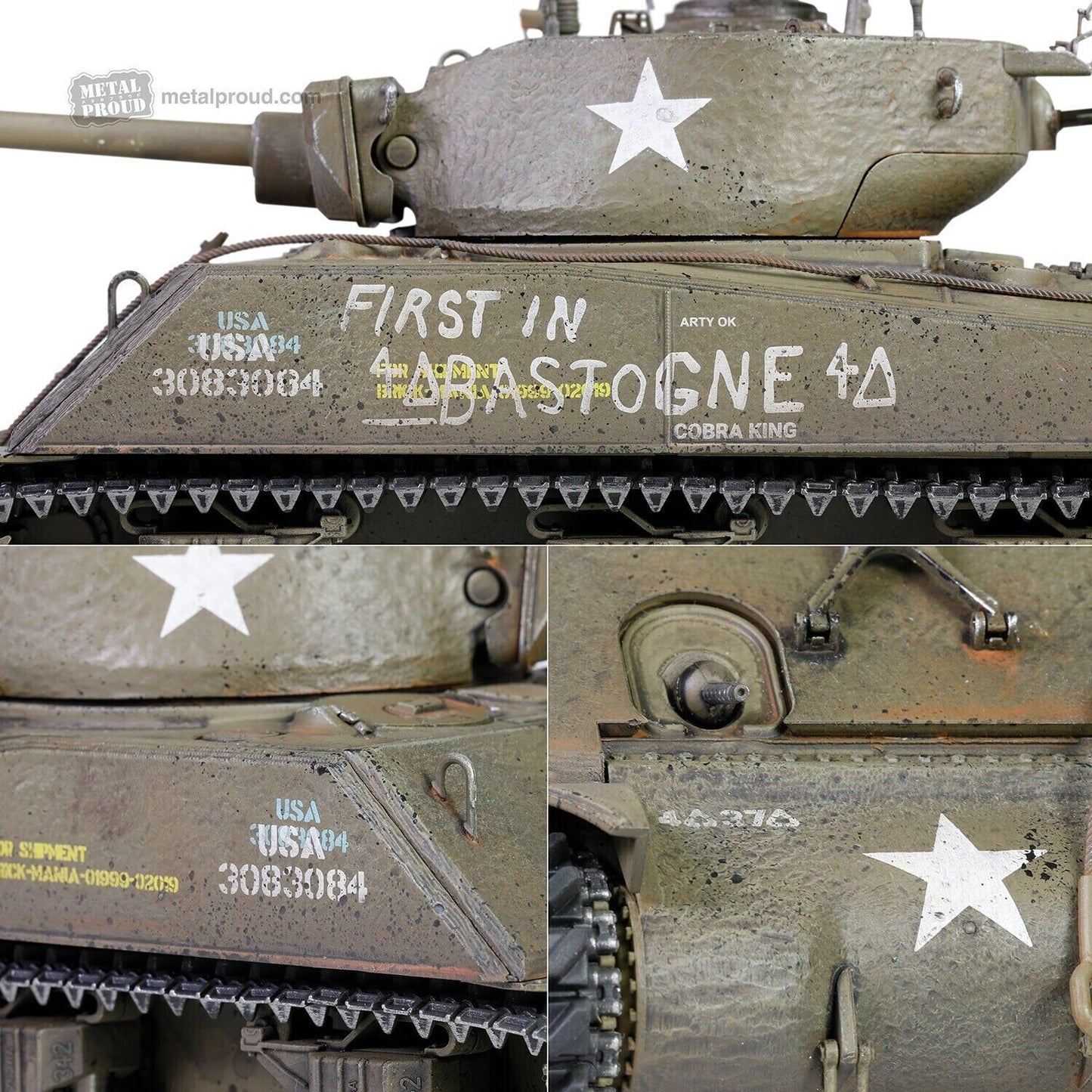 FORCES OF VALOR US SHERMAN MEDIUM TANK M4A3E2 "FIRST IN BASTOGNE"