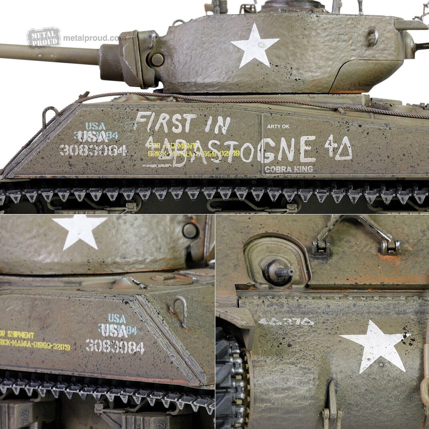 FORCES OF VALOR US SHERMAN MEDIUM TANK M4A3E2 "FIRST IN BASTOGNE"
