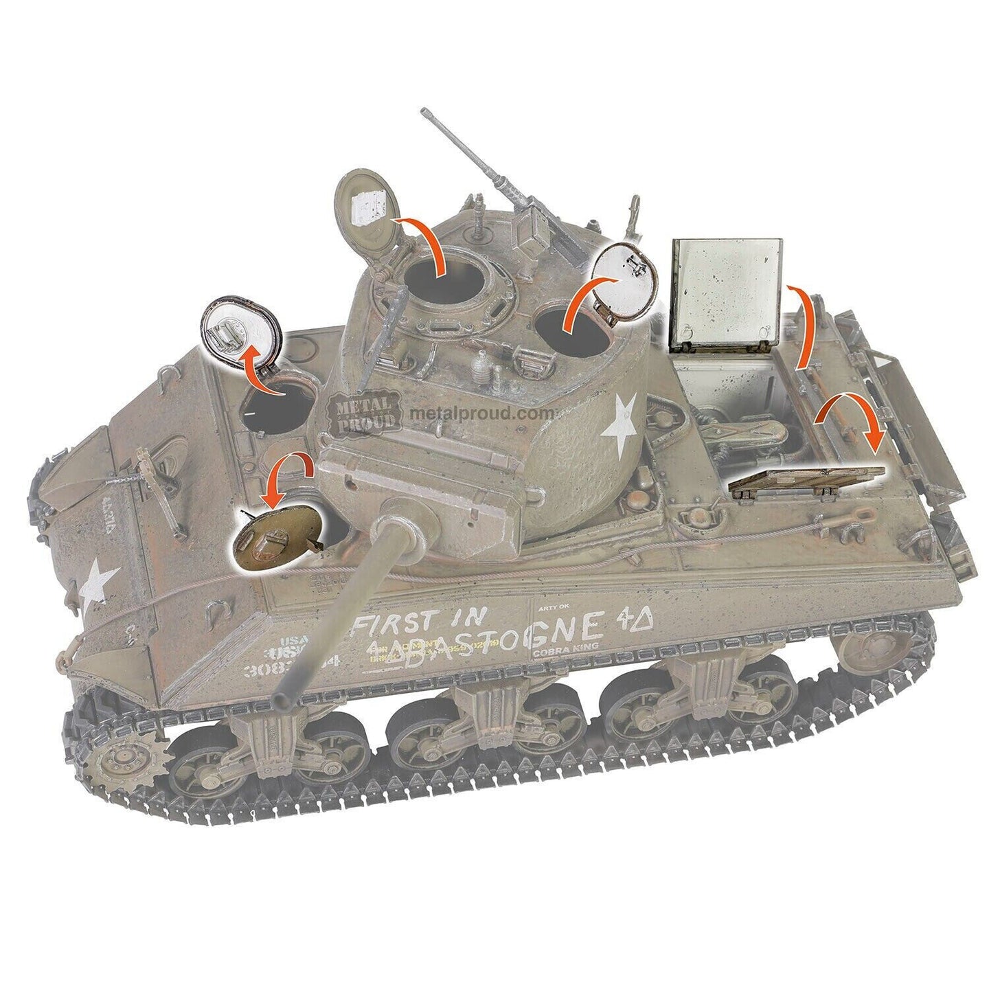 FORCES OF VALOR US SHERMAN MEDIUM TANK M4A3E2 "FIRST IN BASTOGNE"