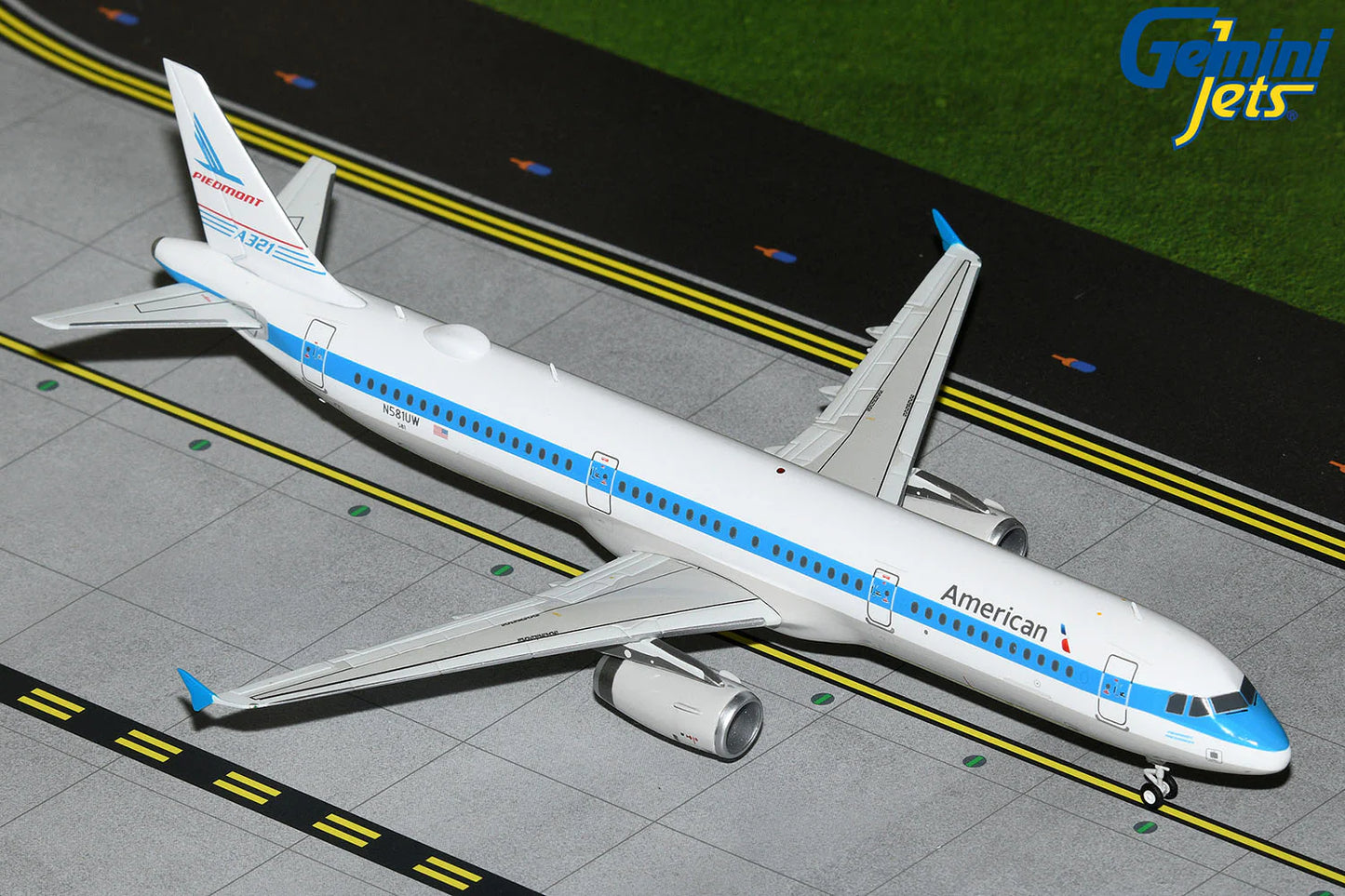 GEMINI JETS A321 AMERICAN AIRLINES "PIEDMONT HERITAGE LIVERY" REG: N581UW