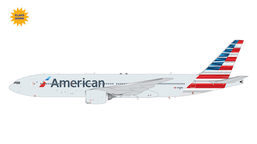 GEMINI JETS B777-200ER AMERICAN AIRLINES (FLAPS DOWN) REG: N788AN