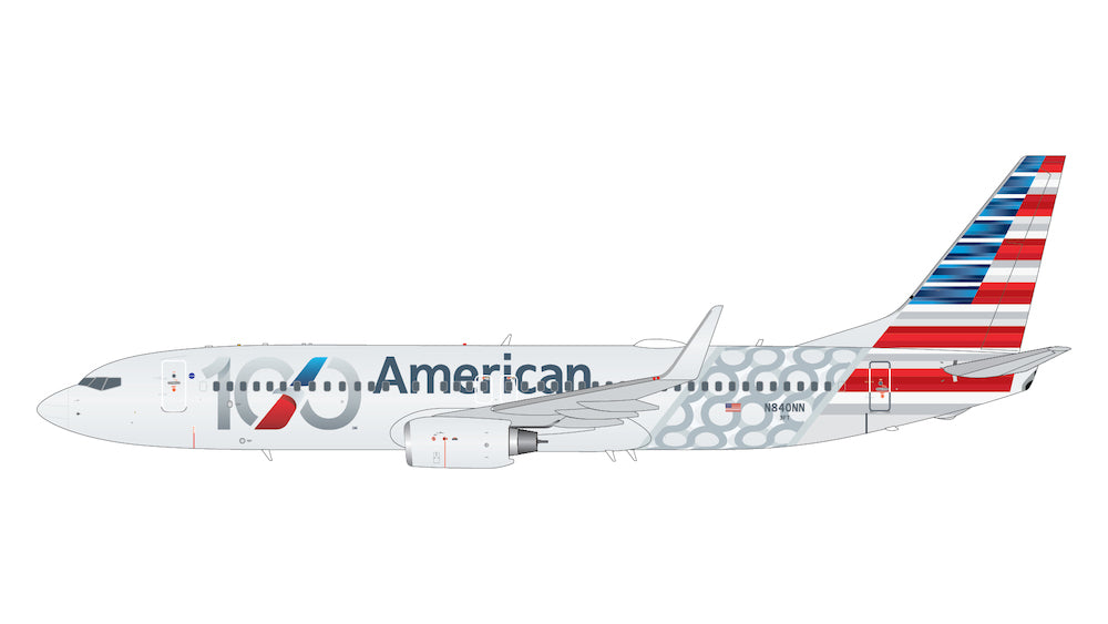 GEMINI JETS B737-800W AMERICAN AIRLINES "100 CENTENNIAL LIVERY" REG: N840NN