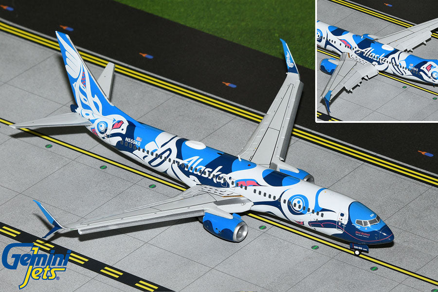 GEMINI JETS B737-800S ALASKA AIRLINES "XAAT KWAANI/SALMON PEOPLE" (FLAPS DOWN) REG: N559AS