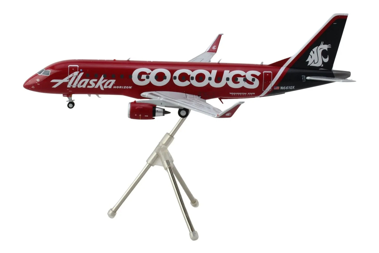 GEMINI JETS E175LR ALASKA AIRLINES/HORIZON AIR "WASHINGTON STATE UNI GO COUGS" REG: N661QX
