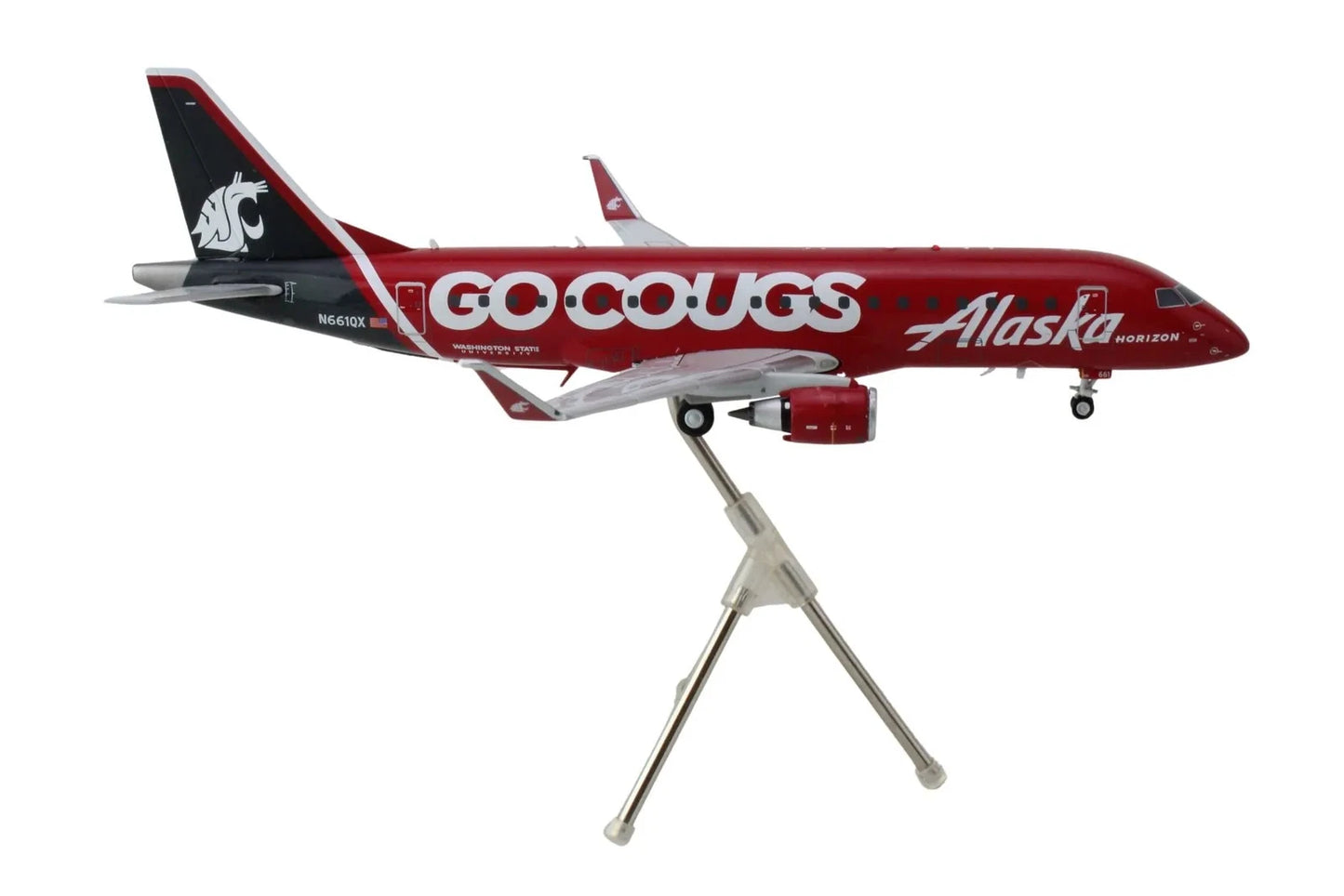 GEMINI JETS E175LR ALASKA AIRLINES/HORIZON AIR "WASHINGTON STATE UNI GO COUGS" REG: N661QX
