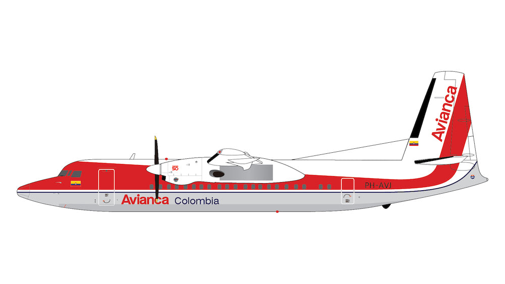 GEMINI JETS FOKKER 50 AVIANCA COLUMBIA REG: PH-AVJ