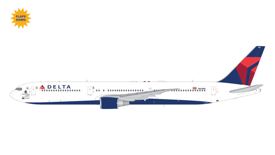 GEMINI JETS B767-400ER DELTA AIR LINES "VINCE DOOLEY" (NEW TOOLING) (FLAPS DOWN) REG: N842MH
