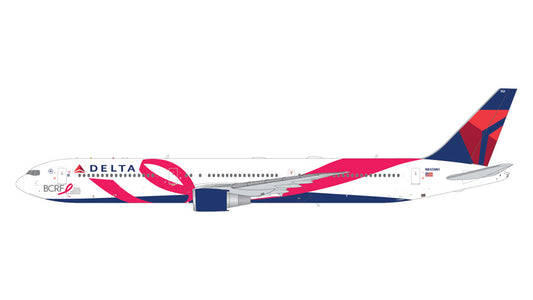 GEMINI JETS B767-400ER DELTA AIRLINES "BCRF BREAST CANCER RED RIBBON" REG: N845MH
