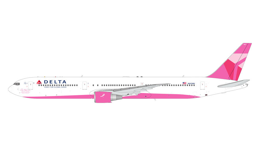 GEMINI JETS B767-400ER DELTA AIRLINES "BREAST CANCER RESEARCH" REG: N845MH