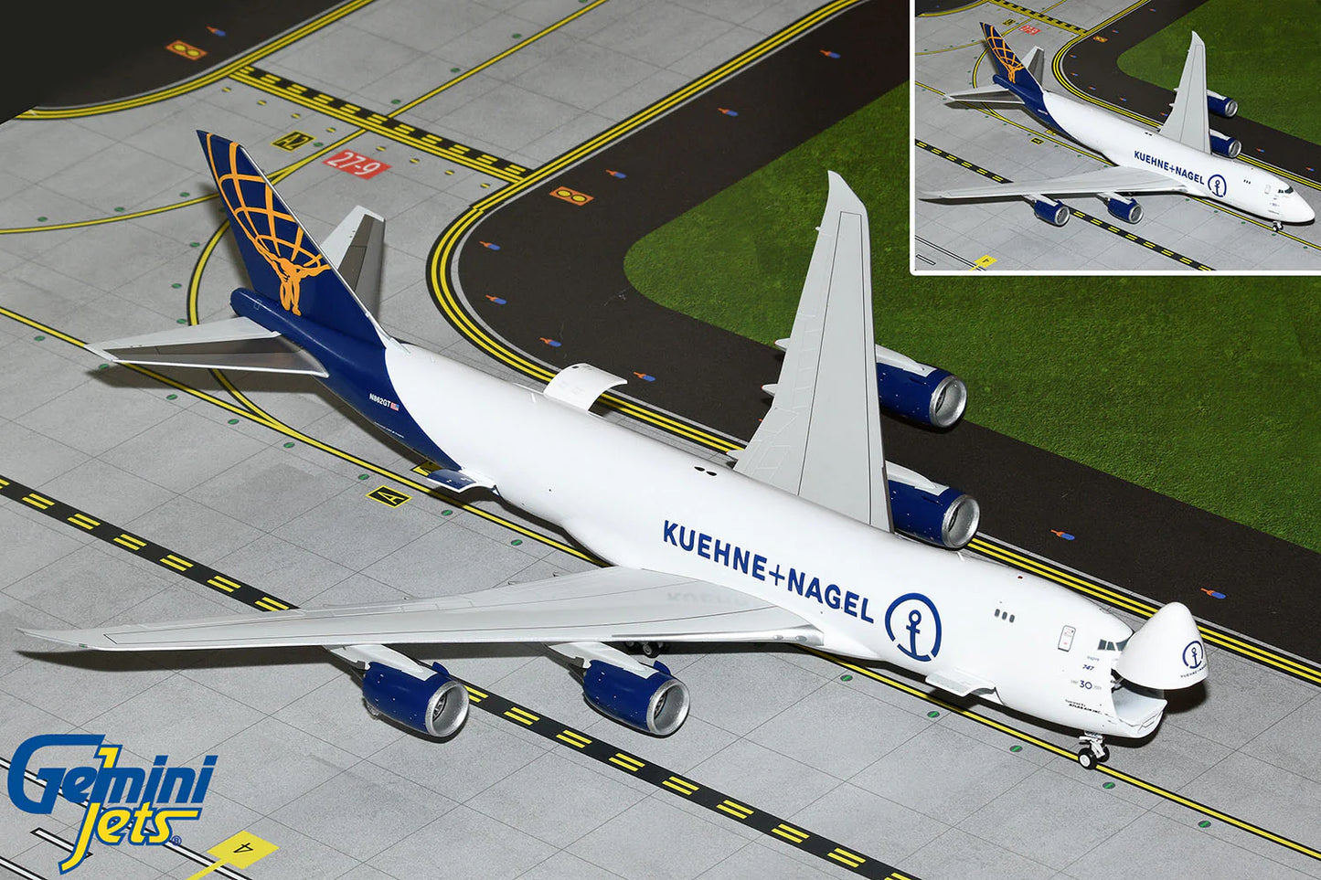 GEMINI JETS B747-8F ATLAS AIR/KUEHNE NAGEL "SECOND TO LAST B747" (INTERACTIVE) REG: N862GT